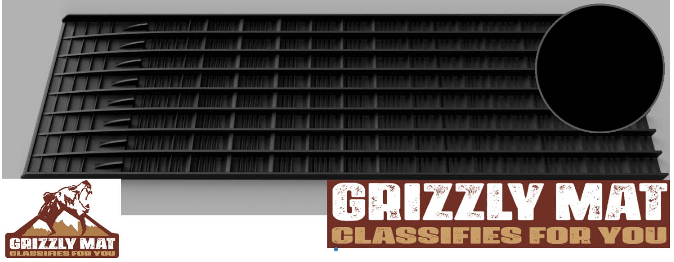 Weltneuheit!! GRIZZLY MAT -  Schwarz - erste Selbstsiebende aktive Matte - passend für Standard-Rinnen