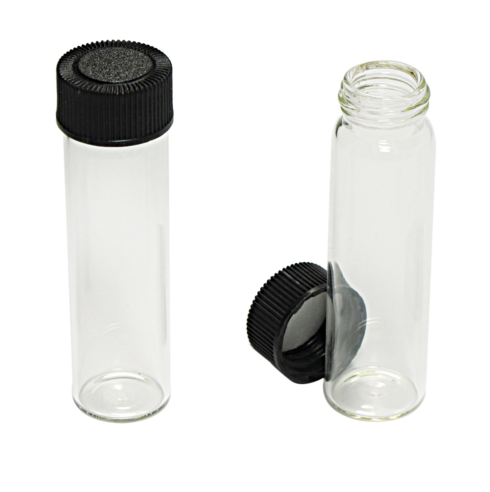 10 Stück Sammelgläser - klar - für je 60 Gramm Gold - in einer Schutzdose