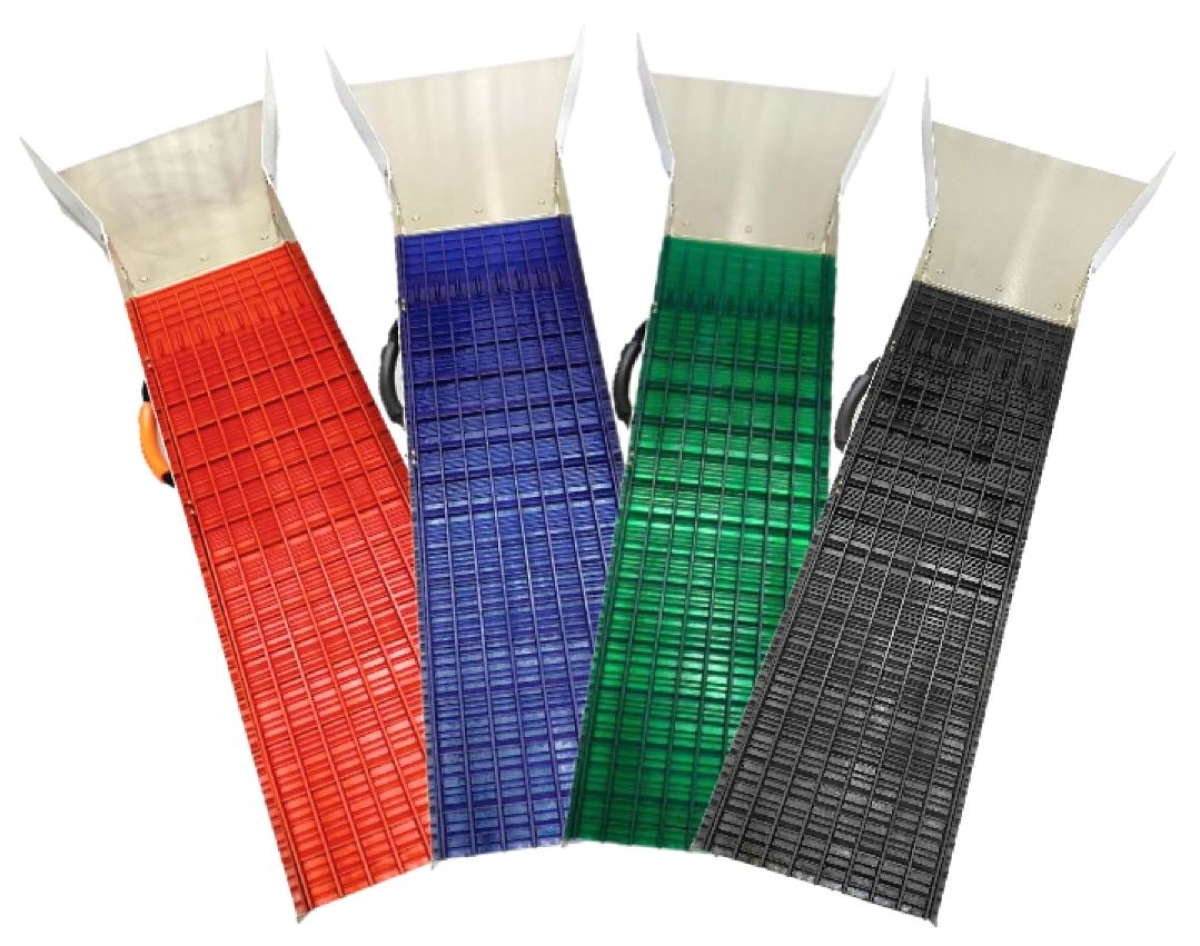 Limited Edition: GRIZZLY MAT -- orange --- KOMPLETTE WASCHRINNE --- 119,5 cm lang - 25,6 cm breit -- Trichter 45 cm breit